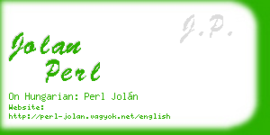 jolan perl business card
