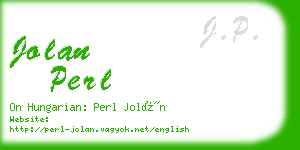 jolan perl business card